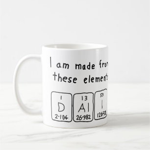 Dali periodic table name mug