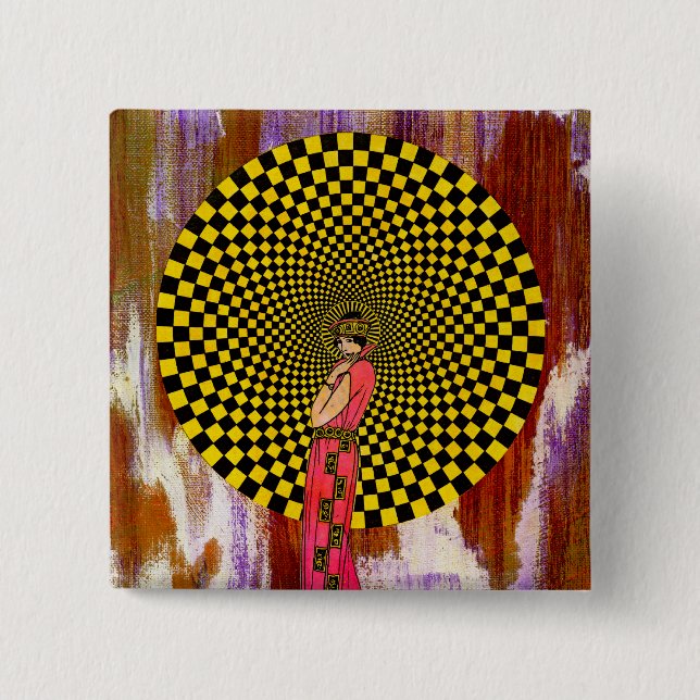 Daliance by Michael Moffa 2 Inch Square Button (Front)