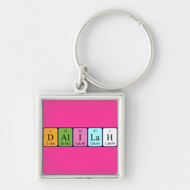 Dalilah periodic table name keyring (Front)