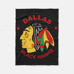 Dallas Black Hawks Vintage Hockey Fan Fleece Blanket