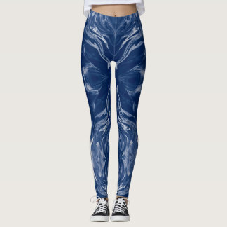 Dallas Blue and Silver Leggings