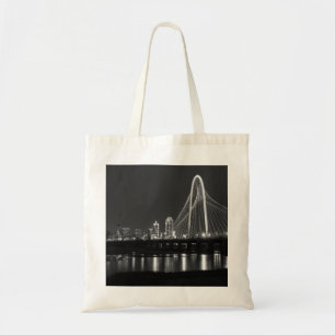 Dallas Bridge View Grayscale Tote Bag