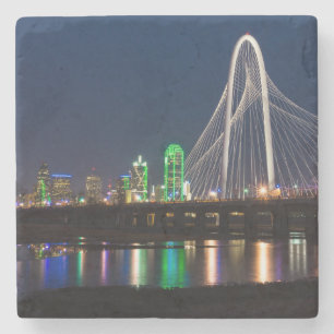 Dallas Bridge View Stone Coaster