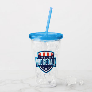 Dallas Dodgeball Logo Acrylic Tumbler
