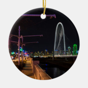 Dallas Evening Walk Ceramic Ornament