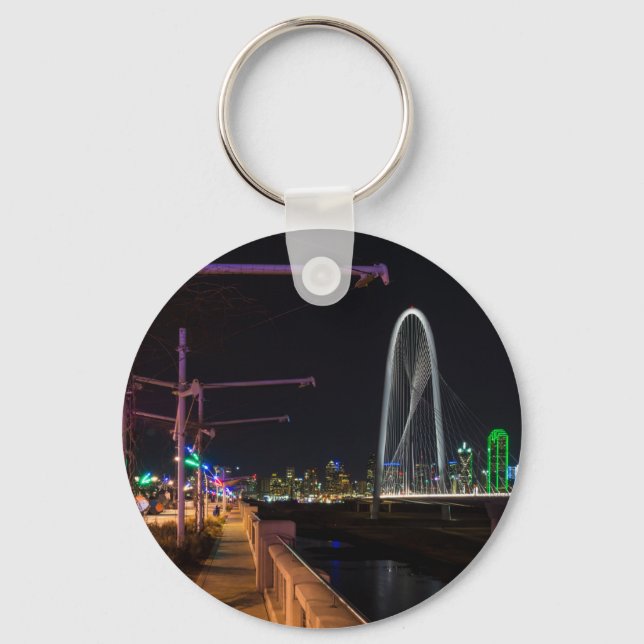 Dallas Evening Walk Keychain (Front)