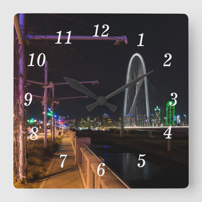 Dallas Evening Walk Wall Clock (Front)
