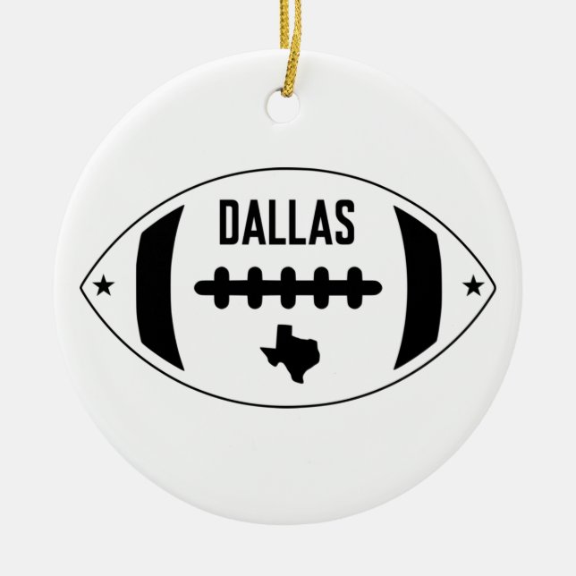 Dallas Football Theme Ceramic Ornament (Front)