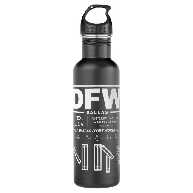 Dallas Fort Worth Int'l Airport DFW 710 Ml Water Bottle (Front)