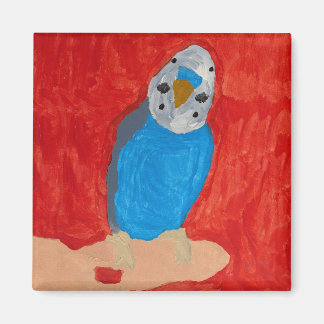 Dallas le petit aimant en céramique Budgie