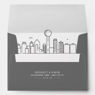 Dallas Modern Deco   Skyline Reveal Envelope