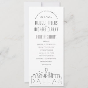 Dallas   Modern Deco Wedding Program