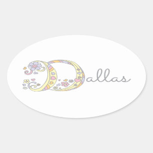 Dallas ou votre nom commençant par le étiquette D