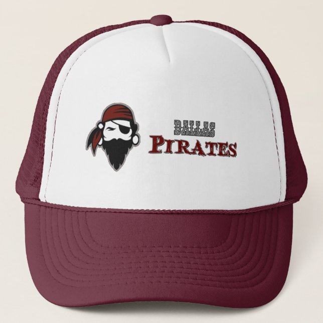 Dallas Pirates Maroon/White Trucker Hat (Front)