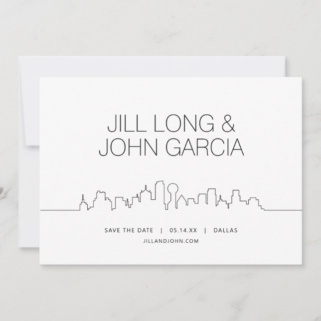 Dallas Save the Date Invitation (Front)