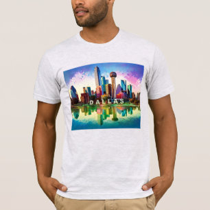 Dallas Skyline Graffiti Art  T-Shirt