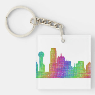 Dallas skyline keychain