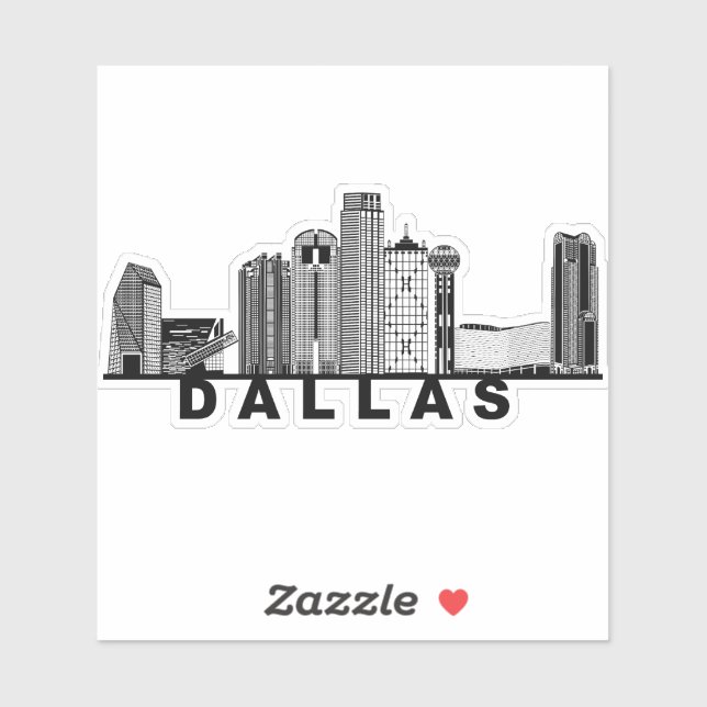Dallas Skyline Silhouette  (Sheet)