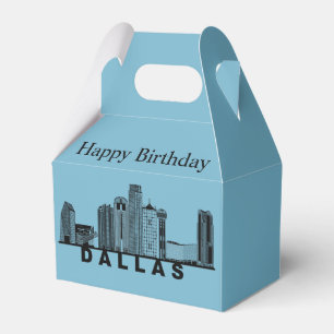 Dallas Skyline Silhouette Favor Box