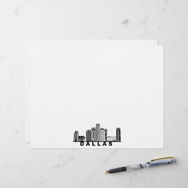 Dallas Skyline Silhouette  Letterhead (Front/Back In Situ)