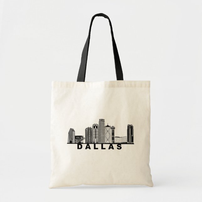 Dallas Skyline Silhouette  Tote Bag (Front)