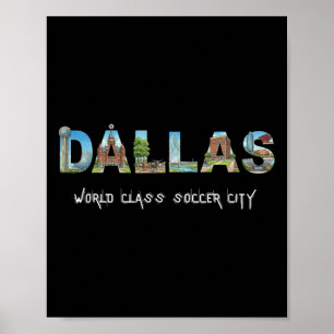Dallas Soccer Art Poster
