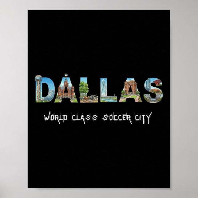 Dallas Soccer Art  Poster (Front)
