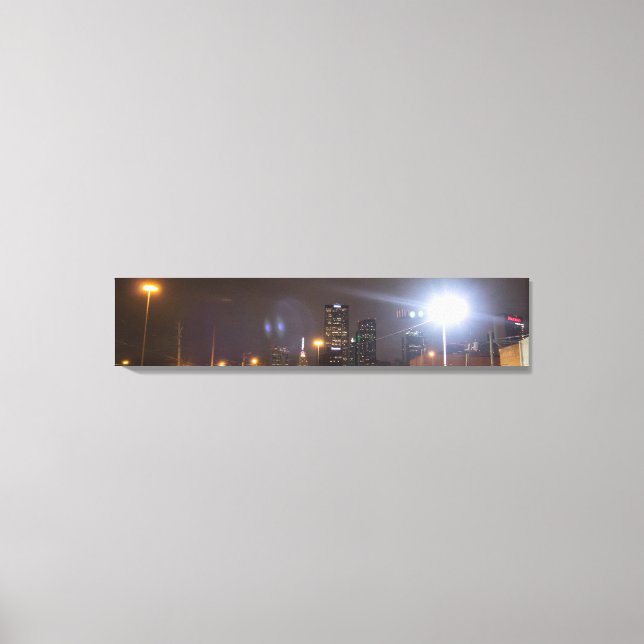 Dallas, Texas at Night Canvas Print (Front)