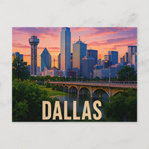 Dallas Texas Bridge Travel Gift Postcard