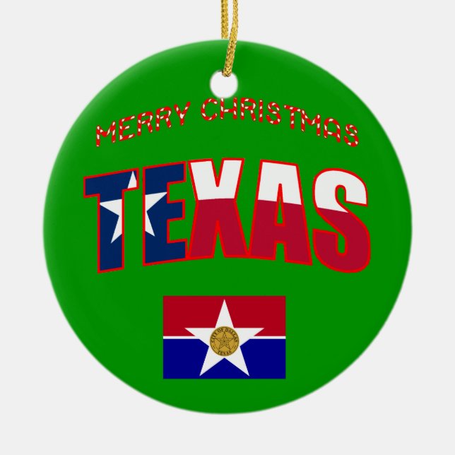 Dallas Texas Christmas Ornament (Front)