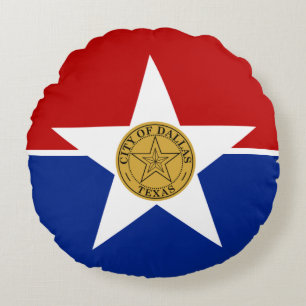 Dallas (Texas) City flag  Round Pillow