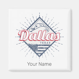 Dallas Texas City United States Vintage USA Magnet