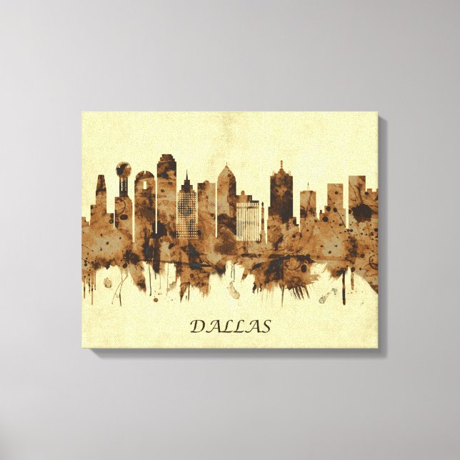 Dallas Texas Cityscape Canvas Print (Front)