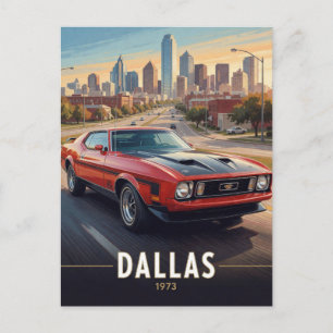 Dallas Texas Classic Performance Car 1973 Postcard