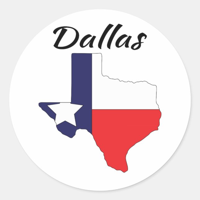Dallas - Texas Classic Round Sticker (Front)