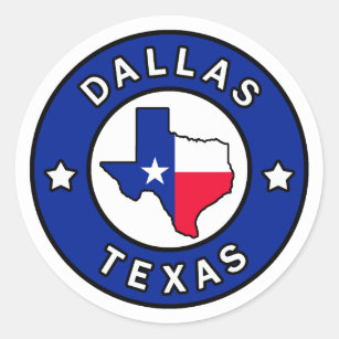 Dallas Texas Classic Round Sticker