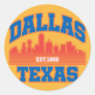 Dallas,Texas Classic Round Sticker