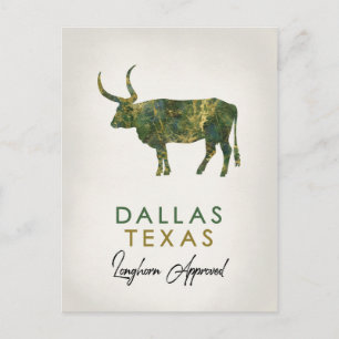 Dallas Texas Dark Marble Postcard