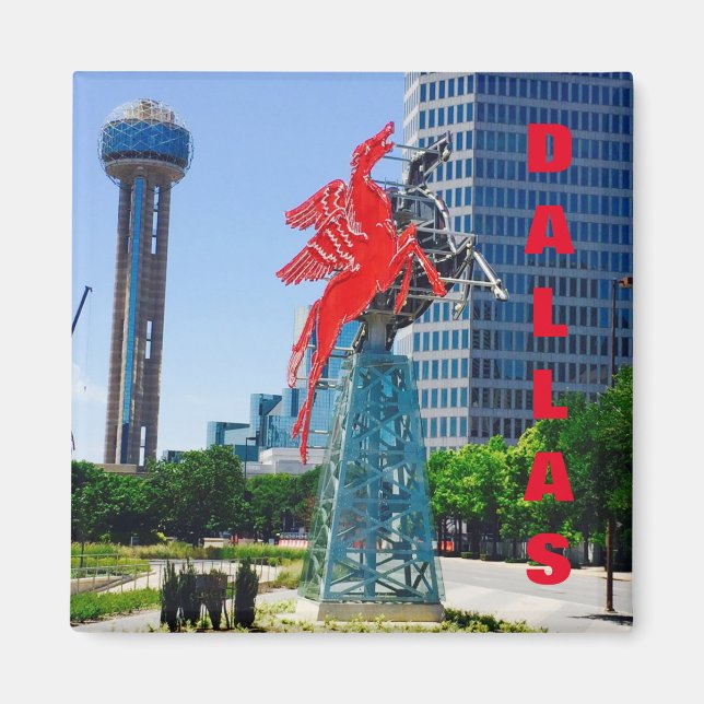 Dallas Texas Downtown Landmarks Magnet (Front)