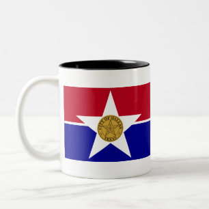 Dallas Texas Flag Two-Tone Coffee Mug