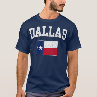 Dallas Texas Flag Vintage Fade T-Shirt
