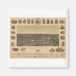 Dallas Texas in 1892 Magnet