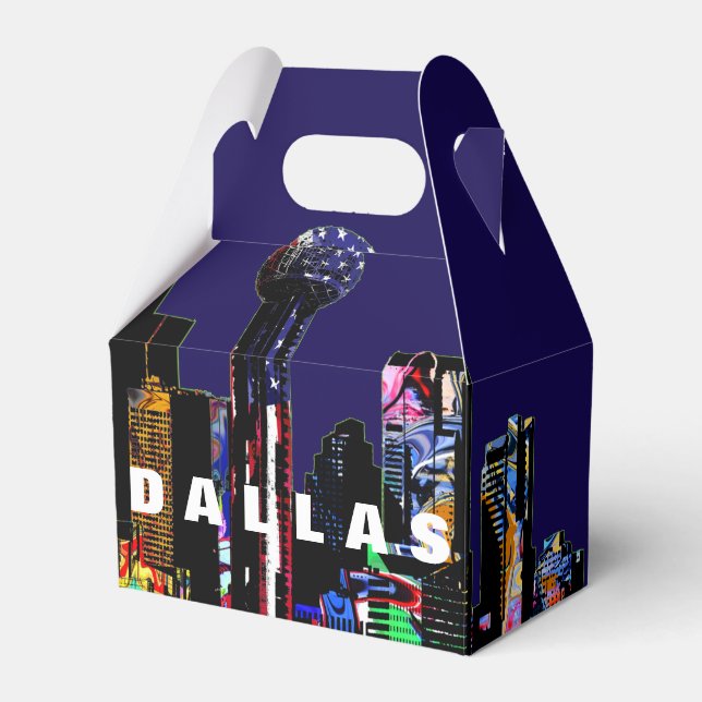 Dallas, Texas in graffiti Favor Box (Front Side)