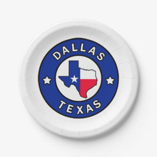 Dallas Texas Paper Plate