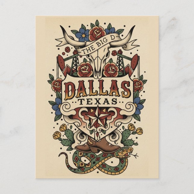 Dallas Texas Postcard (Front)