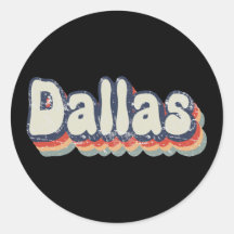 Dallas Texas Retro Distressed Text Art