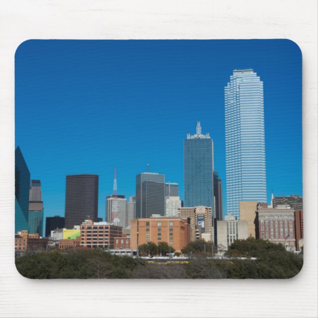 Dallas Texas skyline at sunset Mouse Pad (Front)