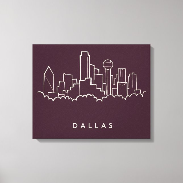 Dallas Texas Skyline Canvas Print (Front)