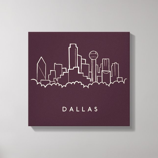 Dallas Texas Skyline Canvas Print (Front)