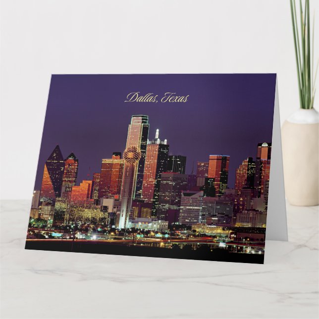 Dallas, Texas skyline Card (Front)